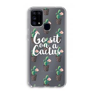 CaseCompany Cactus quote: Samsung Galaxy M31 Transparant Hoesje