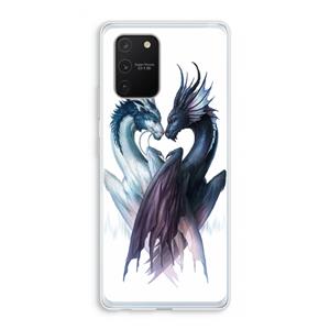 CaseCompany Yin Yang Dragons: Samsung Galaxy S10 Lite Transparant Hoesje