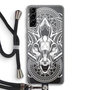 CaseCompany Oh Deer: Samsung Galaxy S21 Plus Transparant Hoesje met koord