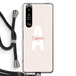 CaseCompany Strawberry Milkshake: Sony Xperia 1 III Transparant Hoesje met koord