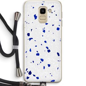 CaseCompany Terrazzo N°5: Samsung Galaxy J6 (2018) Transparant Hoesje met koord