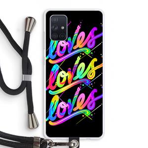 CaseCompany Loves: Samsung Galaxy A71 Transparant Hoesje met koord