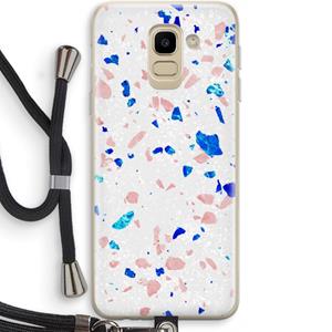 CaseCompany Terrazzo N°6: Samsung Galaxy J6 (2018) Transparant Hoesje met koord