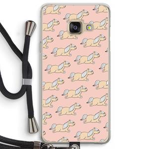 CaseCompany Ponys: Samsung Galaxy A3 (2016) Transparant Hoesje met koord