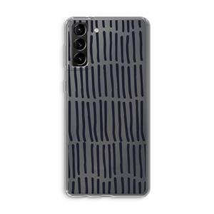 CaseCompany Moroccan stripes: Samsung Galaxy S21 Plus Transparant Hoesje