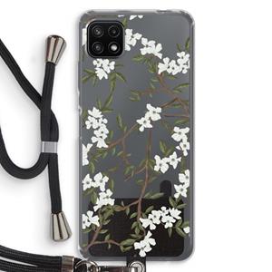 CaseCompany Blossoming spring: Samsung Galaxy A22 5G Transparant Hoesje met koord