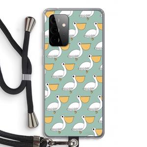 CaseCompany Pelican: Samsung Galaxy A72 5G Transparant Hoesje met koord