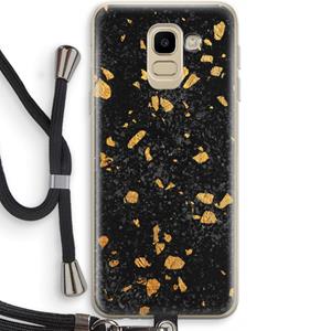 CaseCompany Terrazzo N°7: Samsung Galaxy J6 (2018) Transparant Hoesje met koord