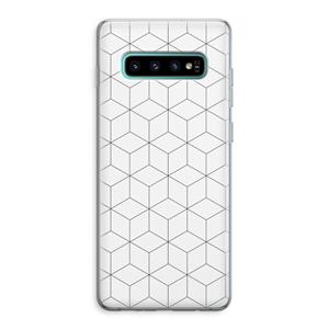 CaseCompany Zwart-witte kubussen: Samsung Galaxy S10 Plus Transparant Hoesje