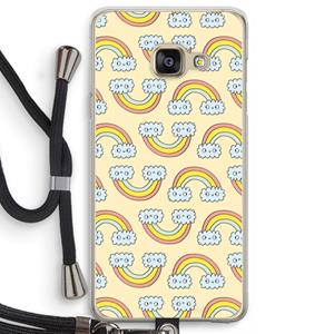 CaseCompany Regenboog: Samsung Galaxy A3 (2016) Transparant Hoesje met koord