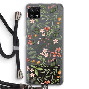 CaseCompany Sweet little flowers: Samsung Galaxy A22 5G Transparant Hoesje met koord