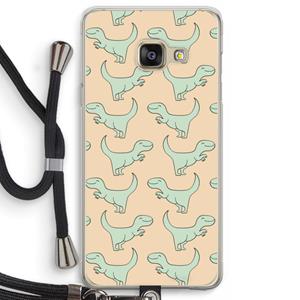 CaseCompany Dinos: Samsung Galaxy A3 (2016) Transparant Hoesje met koord