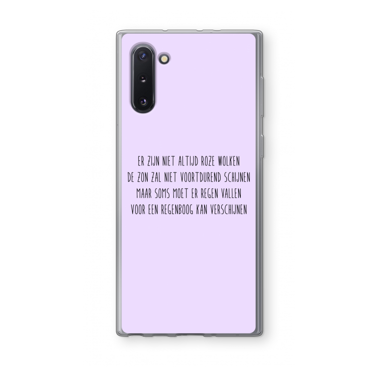 CaseCompany Regenboog: Samsung Galaxy Note 10 Transparant Hoesje