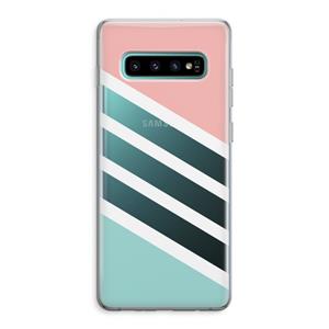 CaseCompany Strepen pastel: Samsung Galaxy S10 Plus Transparant Hoesje