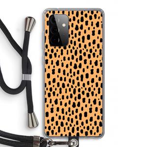 CaseCompany Panter: Samsung Galaxy A72 5G Transparant Hoesje met koord