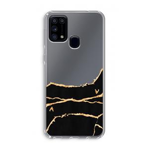 CaseCompany Gouden marmer: Samsung Galaxy M31 Transparant Hoesje