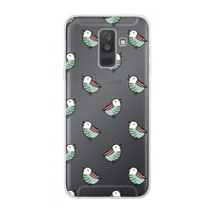 CaseCompany Vogeltjes: Samsung Galaxy A6 Plus (2018) Transparant Hoesje
