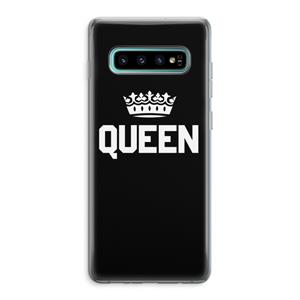CaseCompany Queen zwart: Samsung Galaxy S10 Plus Transparant Hoesje