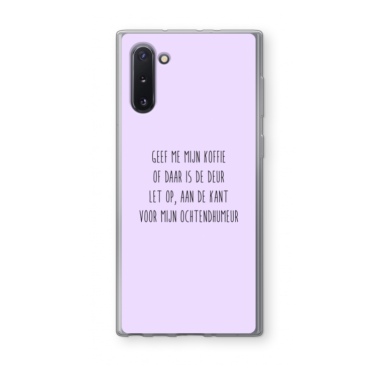 CaseCompany Ochtendhumeur: Samsung Galaxy Note 10 Transparant Hoesje