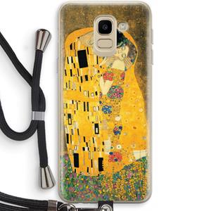 CaseCompany Der Kuss: Samsung Galaxy J6 (2018) Transparant Hoesje met koord