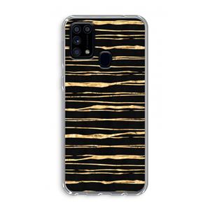 CaseCompany Gouden strepen: Samsung Galaxy M31 Transparant Hoesje