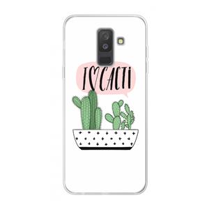 CaseCompany I love cacti: Samsung Galaxy A6 Plus (2018) Transparant Hoesje