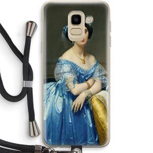 CaseCompany Eleonore: Samsung Galaxy J6 (2018) Transparant Hoesje met koord