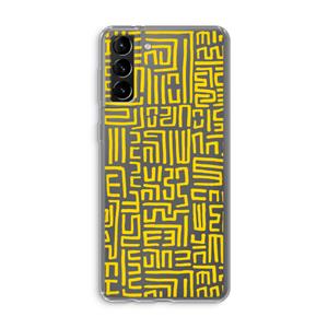 CaseCompany Majorelle Blue Print: Samsung Galaxy S21 Plus Transparant Hoesje