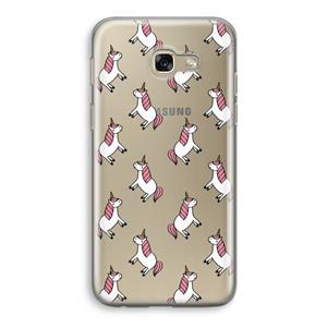 CaseCompany Eenhoorns overal: Samsung Galaxy A5 (2017) Transparant Hoesje
