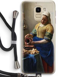 CaseCompany The Milkmaid: Samsung Galaxy J6 (2018) Transparant Hoesje met koord