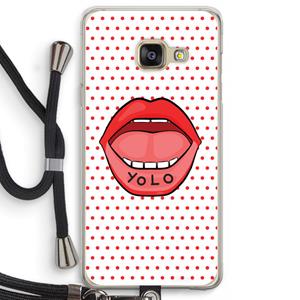 CaseCompany Yolo Denise: Samsung Galaxy A3 (2016) Transparant Hoesje met koord