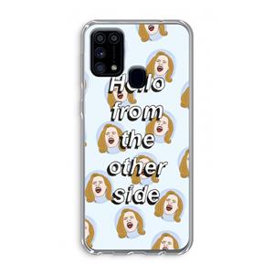 CaseCompany Hello: Samsung Galaxy M31 Transparant Hoesje