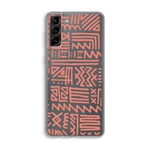 CaseCompany Marrakech Pink: Samsung Galaxy S21 Plus Transparant Hoesje