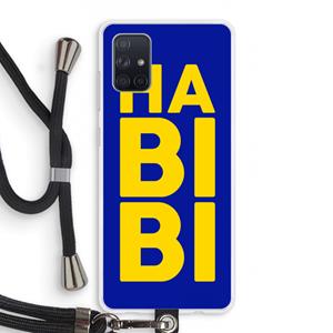 CaseCompany Habibi Blue: Samsung Galaxy A71 Transparant Hoesje met koord
