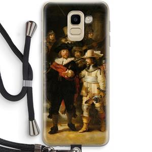 CaseCompany De Nachtwacht: Samsung Galaxy J6 (2018) Transparant Hoesje met koord