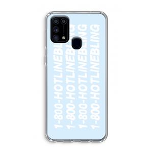 CaseCompany Hotline bling blue: Samsung Galaxy M31 Transparant Hoesje