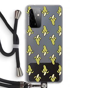 CaseCompany Bananas: Samsung Galaxy A72 5G Transparant Hoesje met koord