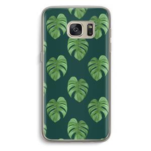 CaseCompany Monstera leaves: Samsung Galaxy S7 Transparant Hoesje