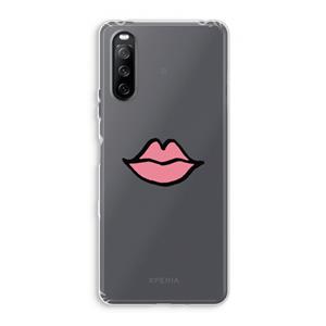 CaseCompany Kusje: Sony Xperia 10 III Transparant Hoesje