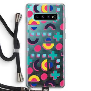 CaseCompany 8-bit N°2: Samsung Galaxy S10 Plus Transparant Hoesje met koord