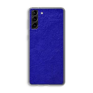 CaseCompany Majorelle Blue: Samsung Galaxy S21 Plus Transparant Hoesje