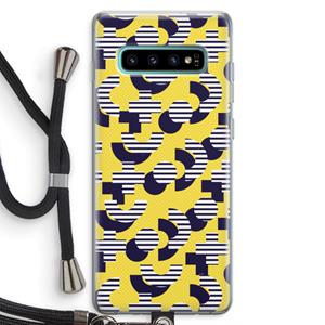 CaseCompany 8-bit N°3: Samsung Galaxy S10 Plus Transparant Hoesje met koord