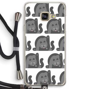 CaseCompany Cats: Samsung Galaxy A3 (2016) Transparant Hoesje met koord