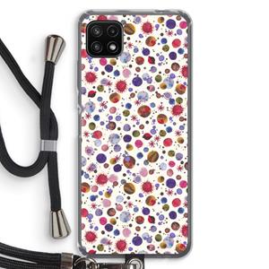 CaseCompany Planets Space: Samsung Galaxy A22 5G Transparant Hoesje met koord