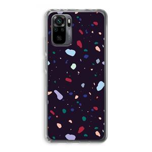 CaseCompany Dark Rounded Terrazzo: Xiaomi Redmi Note 10 Pro Transparant Hoesje