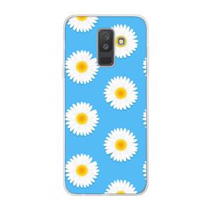 CaseCompany Margrietjes: Samsung Galaxy A6 Plus (2018) Transparant Hoesje