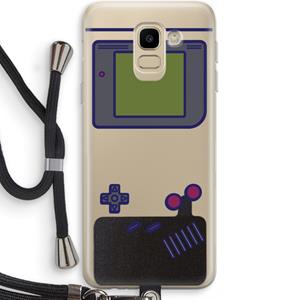 CaseCompany Game On: Samsung Galaxy J6 (2018) Transparant Hoesje met koord