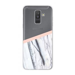 CaseCompany A touch of peach: Samsung Galaxy A6 Plus (2018) Transparant Hoesje