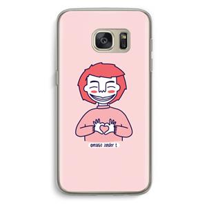 CaseCompany Hartje: Samsung Galaxy S7 Transparant Hoesje