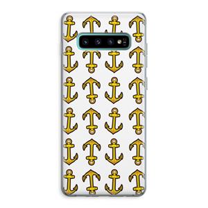 CaseCompany Musketon Anchor: Samsung Galaxy S10 Plus Transparant Hoesje